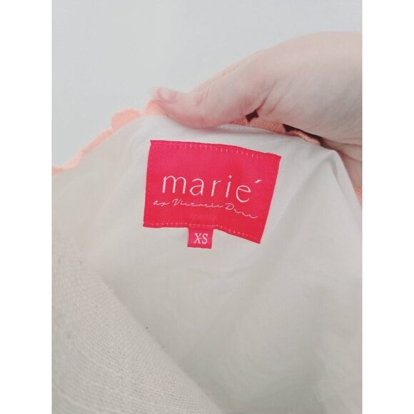 Marie By Victoria Dunn Amelie White Cotton Provence Long Sleeves Midi Dress XS - Picture 12 of 14